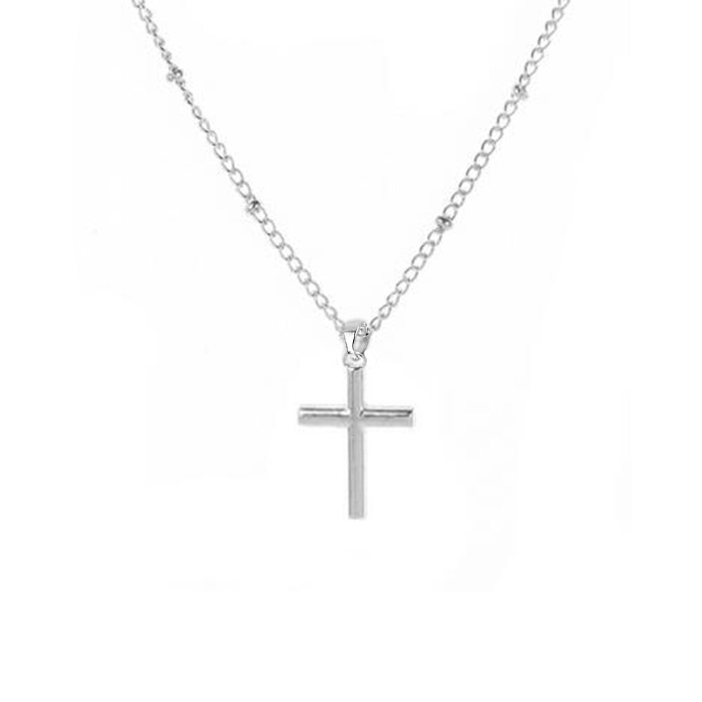 Minimalist Cross Moon Pendant Necklace Women Bohemian Metal Jewelry Silver Color Chain Choker Female Party Gift Bijoux Collares