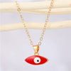 Minimalist Evil Eye Pendant Necklace Collar For Women Thin Link Chain Mini Blue Eye Choker Turkish Lucky Jewelry Gifts