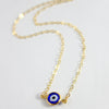 Minimalist Evil Eye Pendant Necklace Collar For Women Thin Link Chain Mini Blue Eye Choker Turkish Lucky Jewelry Gifts
