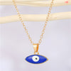 Minimalist Evil Eye Pendant Necklace Collar For Women Thin Link Chain Mini Blue Eye Choker Turkish Lucky Jewelry Gifts