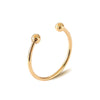 Minimalist Gold Color Simple Delicate Rings Gold Filled Two Ball Open Adjustable Young Girl Skinny Thin Midi Jewelry Ring