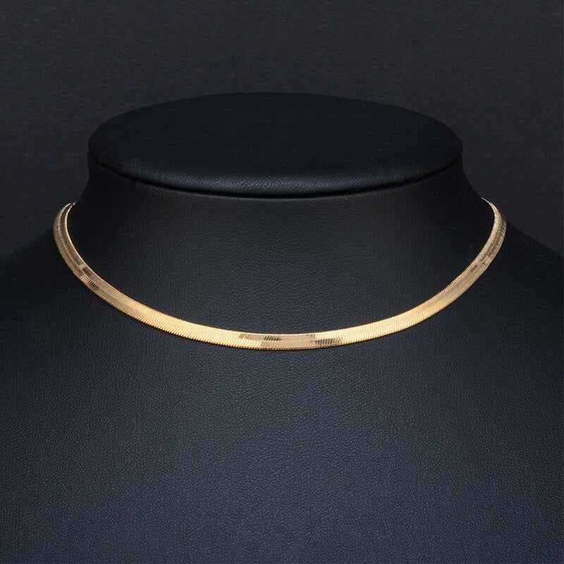 Minimalist Gold Color Women's Neck Chain Choker Necklace Clavicle  Jewelry on The Neck Pendant 2021 Chocker Collar for Girl