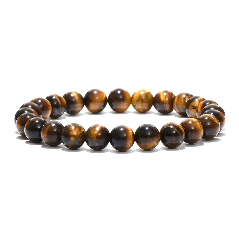 Minimalist Natural Stone Beads Tiger Eye Bracelet 4 Size Beaded Mens Buddha Braclet For Male Yoga Handmade Jewelry Homme Bijoux