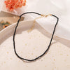 Minimalist Seed Beads Necklaces Women Chic Black String Beaded Neck Chain Choker Necklace Jewelry Charms Femme Collar