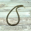 Minimalist Tiger eye Necklace Men Women 10mm Big Beads 22 Inches Long Necklace Hiphop Rock Black Onyx Obsidian Beads Necklace