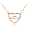 Miss Zoe ECG Stethoscope Love You Pendant Necklace Heart Shape Rose Gold Silver Jewelry Gift for Doctor Nurse Lovers Women Men