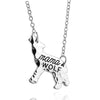 mama WOLF Animal Pendant Necklace Gold Silver Mother Love Birthd Gift for Mommy Simple Fashion Jewelry
