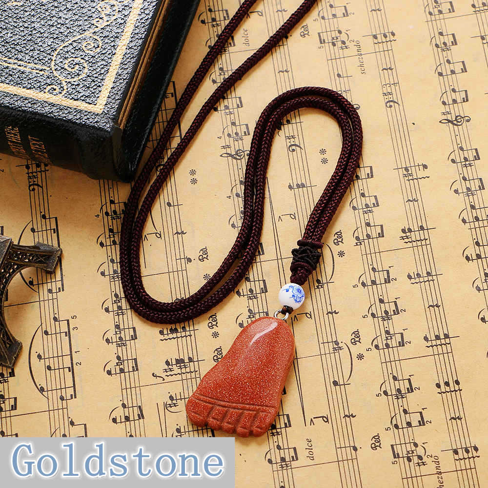 rose 8 color Natural stone cute little baby foot feet footprint necklaces & pendants statement jewelry for women Agate