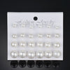 12 pairs/set Simulated Pearl Earrings For Women Jewelry Bijoux Brincos Pendientes Mujer Fashion Stud Earrings