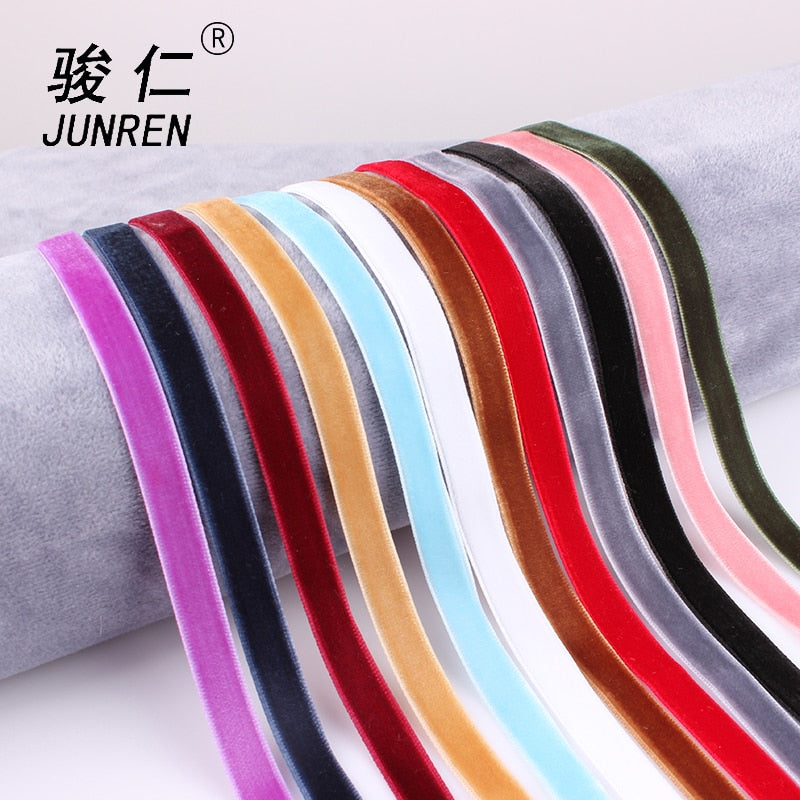 Mix 12 colors 12Pcs/Set 10mm Velvet Choker Necklaces For Women Girls Punk Gothic Pendant Necklace Cho collier ras du cou