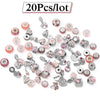 Mixed Random Delivery Silver Plated Pink Beads Charms Fit Brand Europe Bracelets Necklace For Women Jewelry Making Special Offer