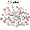 Mixed Random Delivery Silver Plated Pink Beads Charms Fit Brand Europe Bracelets Necklace For Women Jewelry Making Special Offer