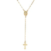 Mling Cross Pendant Necklaces Women Rose Gold Sliver Chain Long Necklace Men Rosary Madonna Coin Necklaces Religious Jewelry ED5