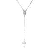 Mling Cross Pendant Necklaces Women Rose Gold Sliver Chain Long Necklace Men Rosary Madonna Coin Necklaces Religious Jewelry ED5