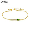MBHI041 Eye Shape Natural Gemstone Green Diopside Bracelets & Bangles 925 Sterling Silver Yellow Gold Jewelry For Women