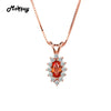 MBNI001 Gemstone Marquise Citrine Necklaces & Pendants 925 Sterling Silver Rose Gold Plated Fine Jewelry For Women