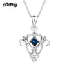 MBNI055 Natural Gemstone Sapphire Fairy Necklace & Pendant 925 Sterling Silver Fine Jewelry For Women Engagement & Wedding