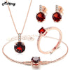 Natural Gemstone 4pcs Jewelry Sets 100% 925 Sterling Silver For Women Party Classic Fine Jewelry V014EHNR