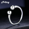 Simple Round Balls Rings 100% 925 Sterling Silver Adjustable Rings For Women Party Fine Jewelry MBRY047