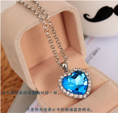 Moana Choker Limited New Zi Women Collares Maxi Necklace Collier Fashion Titanic Heart Of Ocean Pendant Zircon Luxury C254