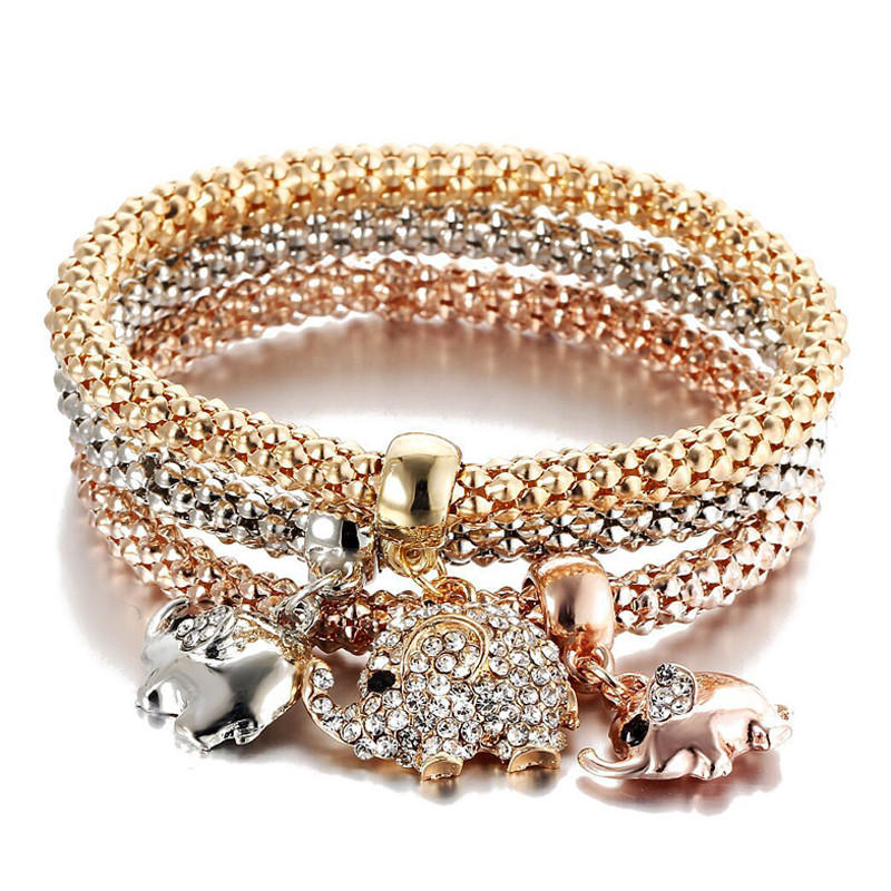 2020 New Fashion Bracelets Bangles Jewelry Gold Color Chain Bracelet Round Hollow Charm Bracelets For Women