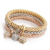 2020 New Fashion Bracelets Bangles Jewelry Gold Color Chain Bracelet Round Hollow Charm Bracelets For Women