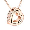 Brand Gold-Color Austrian Crystal Luxury Brand Heart Necklaces & Pendants Fashion Jewelry for Women 2020