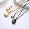 Modyle Elegant Water Drop Necklace for Women Hollow Cremation Urn Pendant Animal Grandpa Keepsake Memorial Jewelry