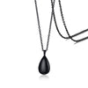 Modyle Elegant Water Drop Necklace for Women Hollow Cremation Urn Pendant Animal Grandpa Keepsake Memorial Jewelry