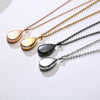Modyle Elegant Water Drop Necklace for Women Hollow Cremation Urn Pendant Animal Grandpa Keepsake Memorial Jewelry