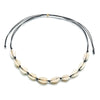 Modyle Blue Rope Chain Natural Seashell Choker Necklace Collar Necklace Shell Choker Necklaces for Summer Beach Gifts