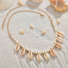 Modyle Blue Rope Chain Natural Seashell Choker Necklace Collar Necklace Shell Choker Necklaces for Summer Beach Gifts