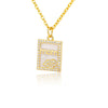Mom Letter Colorful Zircon Pendant Necklace For Women Stainless Steel Gold Color Necklaces Mother's Day Jewelry Gift collares