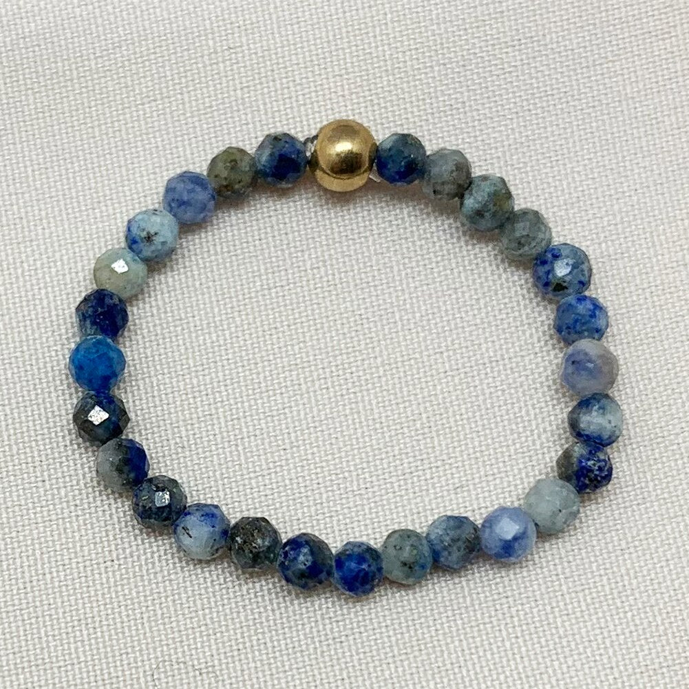 Momiji Bohemian Bead Rings Section Multi Color Natural Stone Jewelry Handmade Gifts Women Girls Wedding Rings Elastic Adjustable