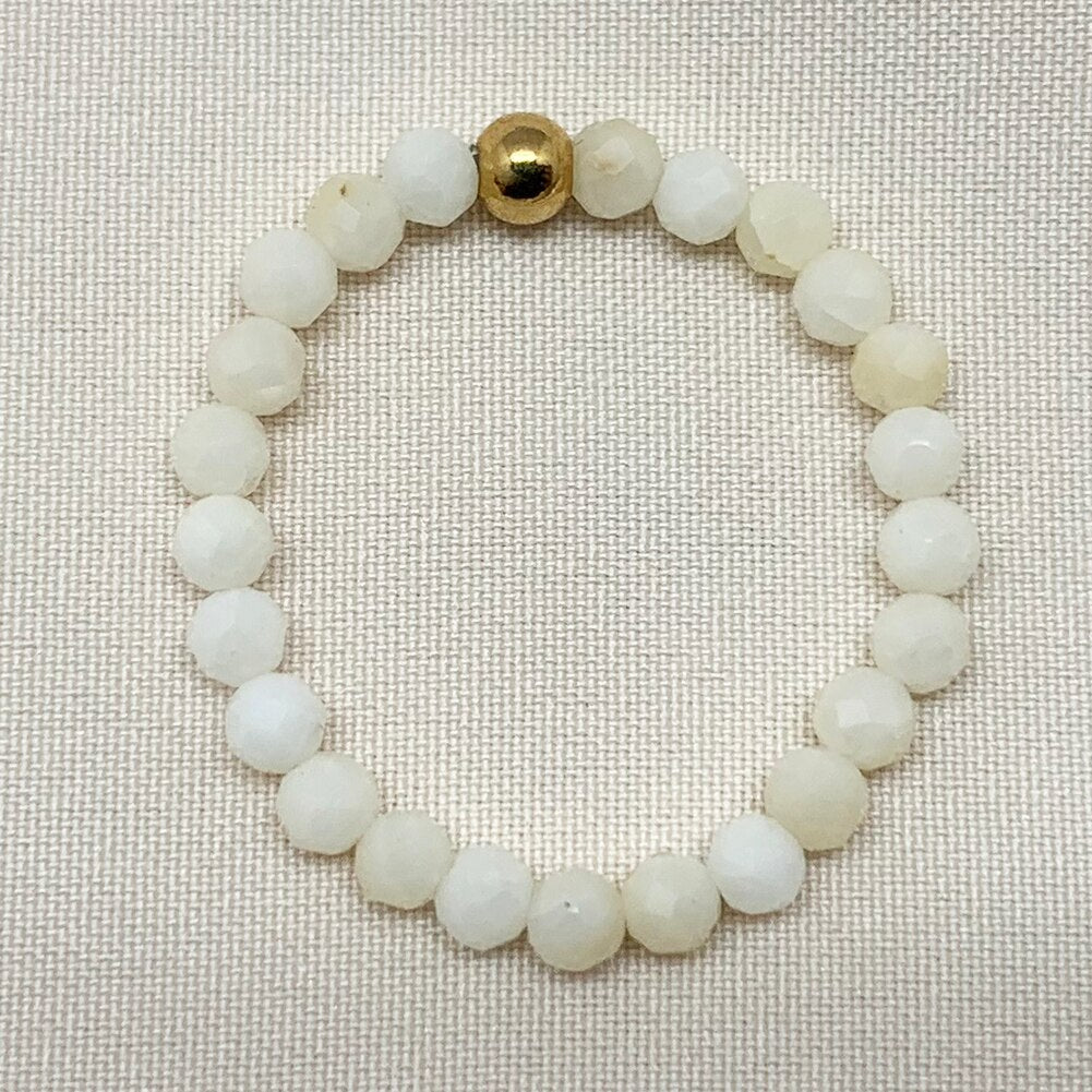 Momiji Bohemian Bead Rings Section Multi Color Natural Stone Jewelry Handmade Gifts Women Girls Wedding Rings Elastic Adjustable