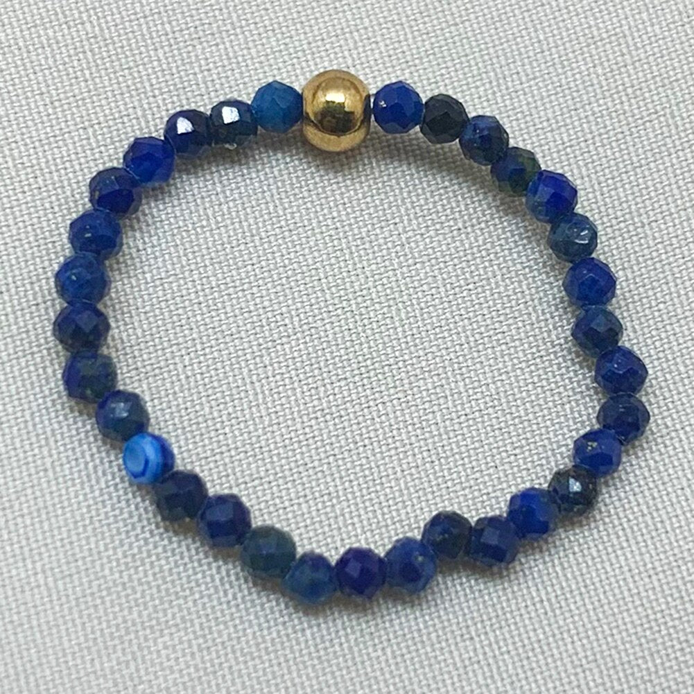 Momiji Bohemian Bead Rings Section Multi Color Natural Stone Jewelry Handmade Gifts Women Girls Wedding Rings Elastic Adjustable