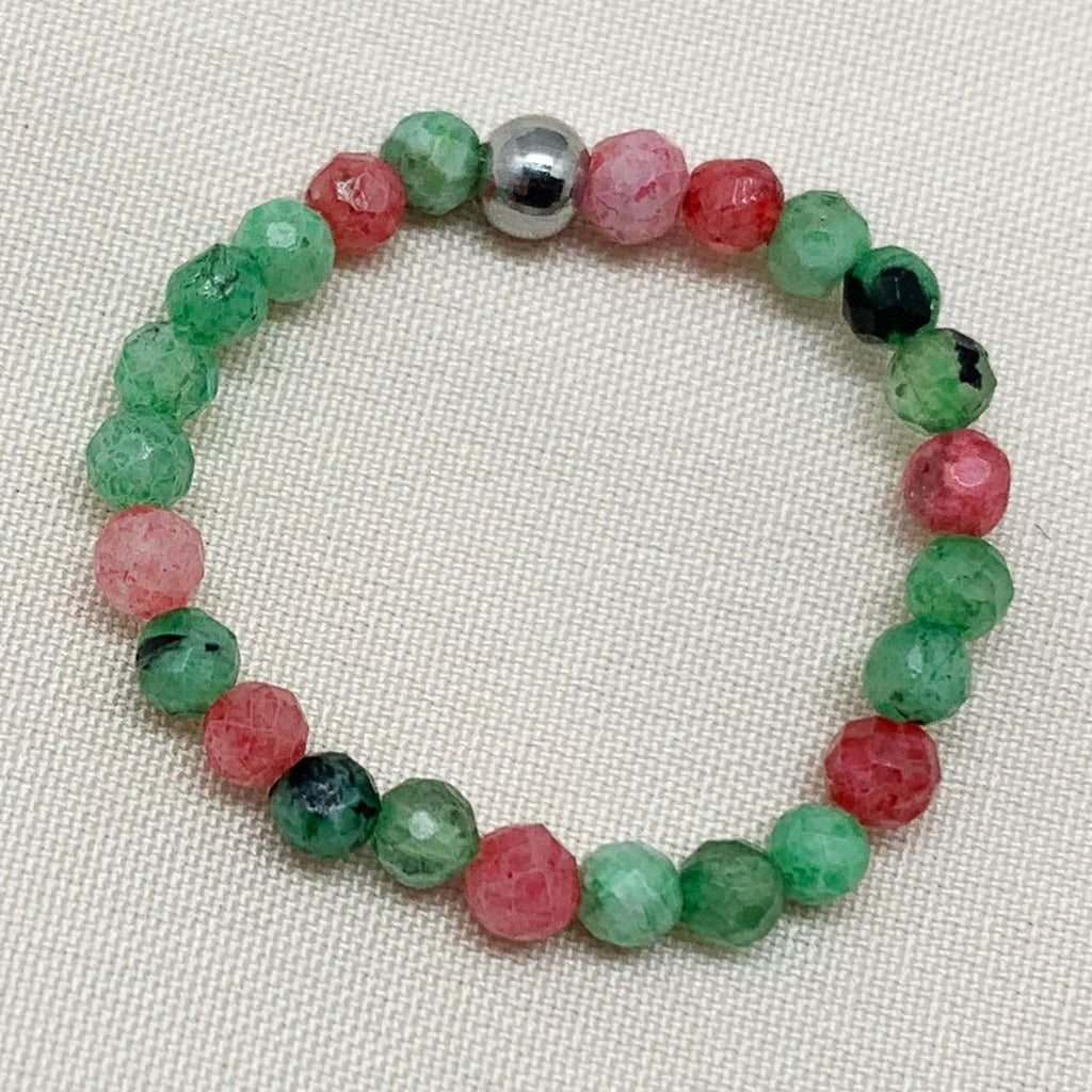 Momiji Bohemian Bead Rings Section Multi Color Natural Stone Jewelry Handmade Gifts Women Girls Wedding Rings Elastic Adjustable