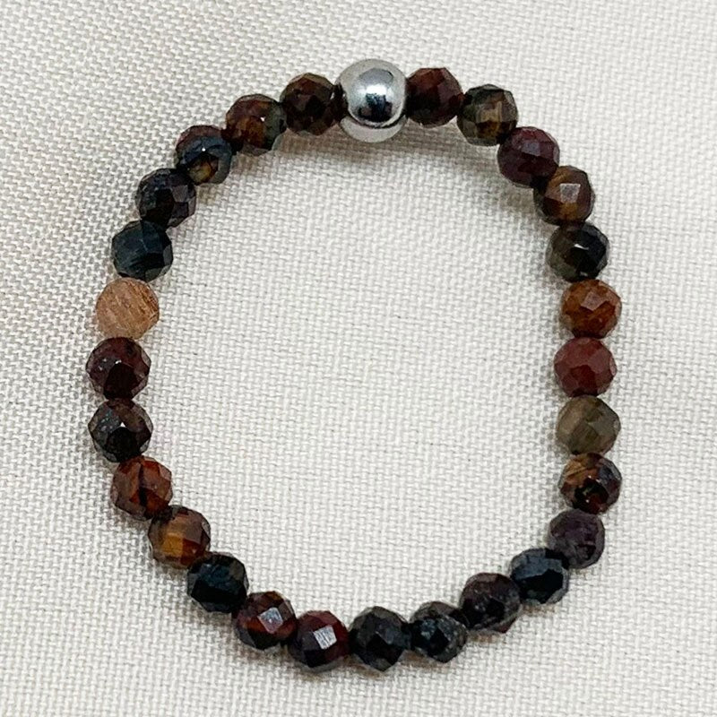 Momiji Bohemian Bead Rings Section Multi Color Natural Stone Jewelry Handmade Gifts Women Girls Wedding Rings Elastic Adjustable