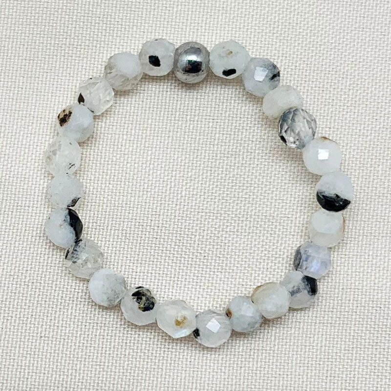 Momiji Bohemian Bead Rings Section Multi Color Natural Stone Jewelry Handmade Gifts Women Girls Wedding Rings Elastic Adjustable