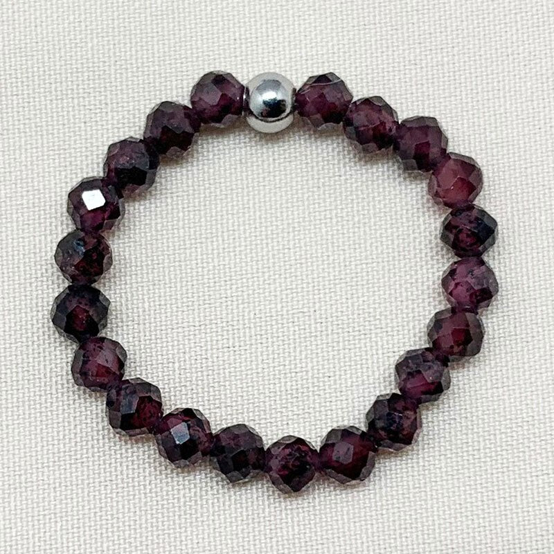 Momiji Bohemian Bead Rings Section Multi Color Natural Stone Jewelry Handmade Gifts Women Girls Wedding Rings Elastic Adjustable