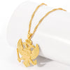 Montenegro Flag Pendant Necklaces for Women Double Headed Eagle Stepping Lion Crown Ethnic Jewelry Gifts for Montenegrin