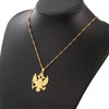 Montenegro Flag Pendant Necklaces for Women Double Headed Eagle Stepping Lion Crown Ethnic Jewelry Gifts for Montenegrin
