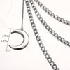 Moon Pendant Chain On The Jeans Pants Women Punk Keychains for Men Egirl eBoy Harajuku Grunge  Accessories