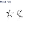 Moon & Piano 925 Sterling Silver snowflake Stud Earrings Romantic Fine Jewelry For Girls 2020 Bridal Bridesmaid Jewelry