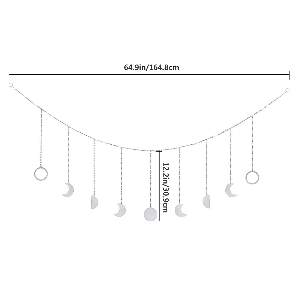 Moon Shining Phase Garland Decoration Chains Boho Gold Wall Hanging Ornaments Support  Decoracion Habitacion