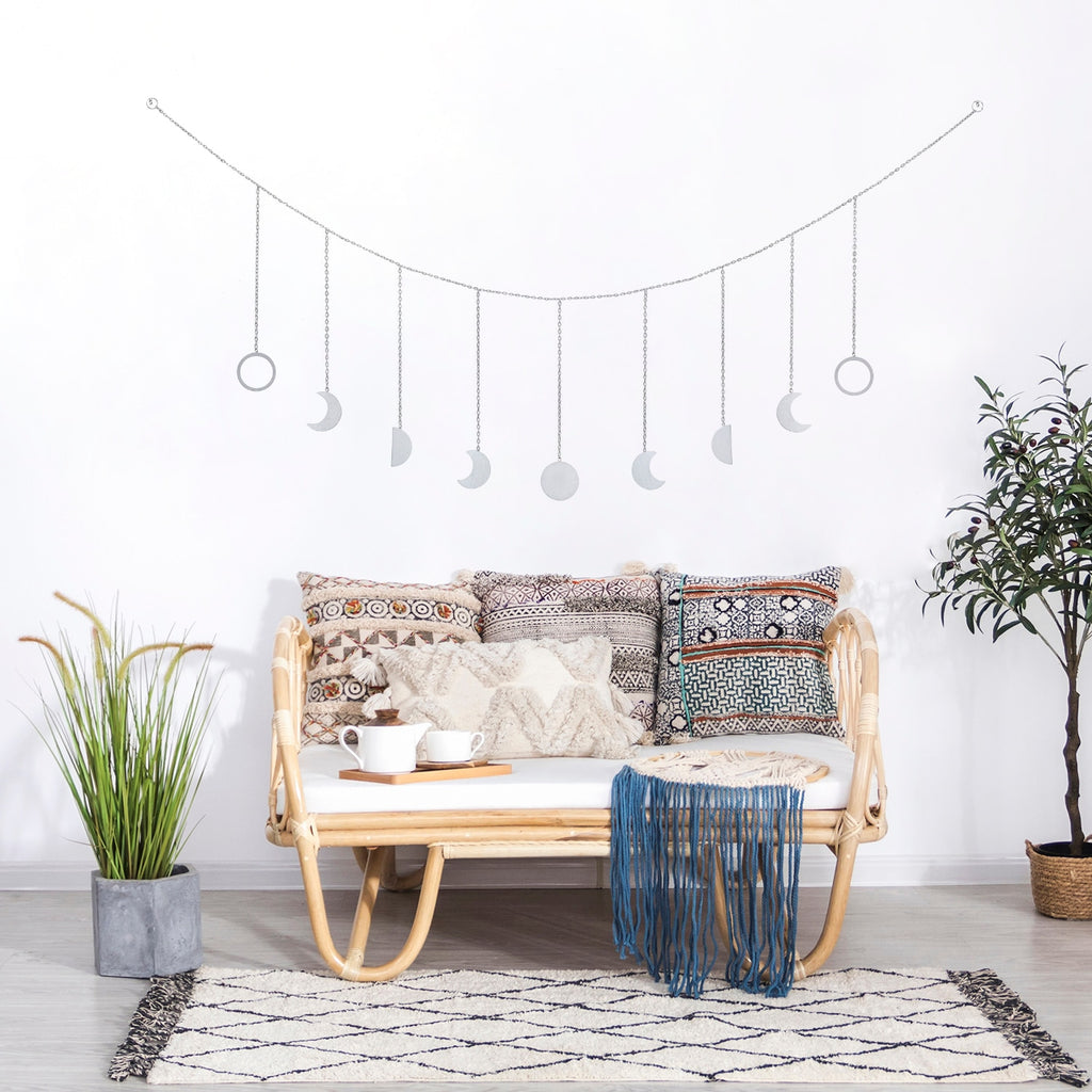 Moon Shining Phase Garland Decoration Chains Boho Gold Wall Hanging Ornaments Support  Decoracion Habitacion