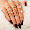 Moon Star Matching Rings for Women Anillos Mujer Gold Ring Set Bagues Girls Anillo Bohemian Jewellery Slytherin Accessories