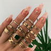 Moon Star Matching Rings for Women Anillos Mujer Gold Ring Set Bagues Girls Anillo Bohemian Jewellery Slytherin Accessories