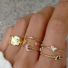 Moon Star Matching Rings for Women Anillos Mujer Gold Ring Set Bagues Girls Anillo Bohemian Jewellery Slytherin Accessories