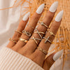 Moon Star Matching Rings for Women Anillos Mujer Gold Ring Set Bagues Girls Anillo Bohemian Jewellery Slytherin Accessories